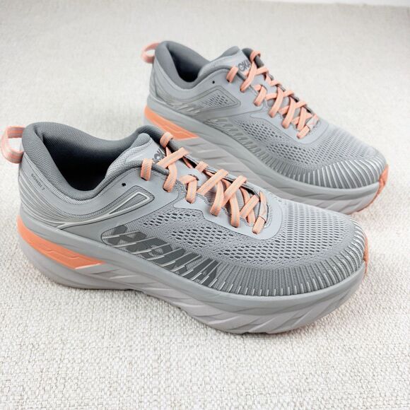 Hoka One One Bondi 7 Wide Running Shoes Women 10 D Harbor Mist Athletic Sneakers - Picture 1 of 15